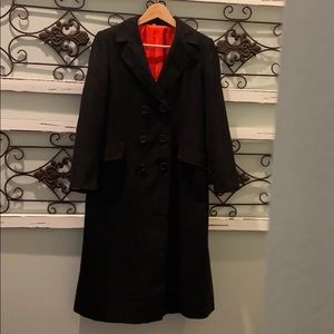 Boys Overcoat With Red Silky Liner